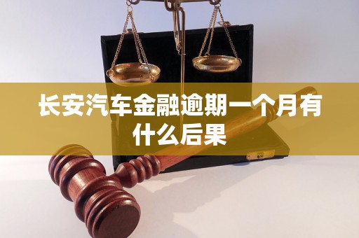 长安汽车金融逾期一个月有什么后果 长安汽车金融逾期一个月有什么后果