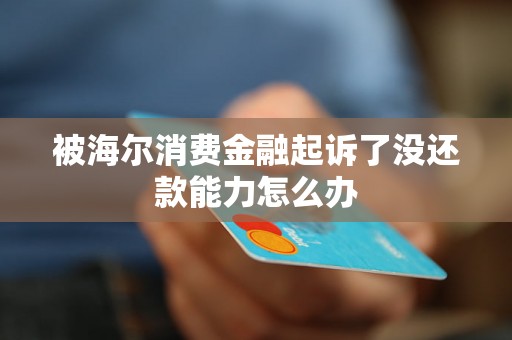 被海尔消费金融起诉了没还款能力怎么办