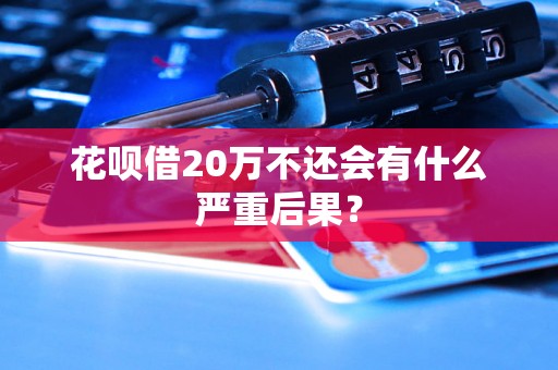 花呗借20万不还会有什么严重后果？