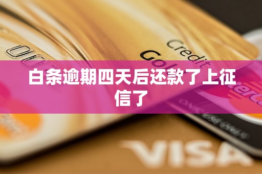 白条逾期四天后还款了上征信了