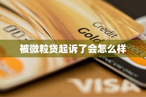 被微粒贷起诉了会怎么样