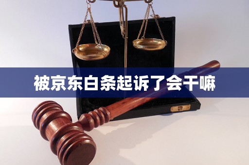 被京东白条起诉了会干嘛