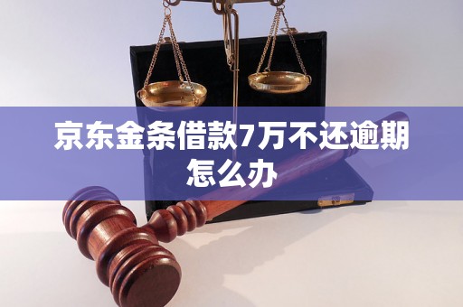 京东金条借款7万不还逾期怎么办