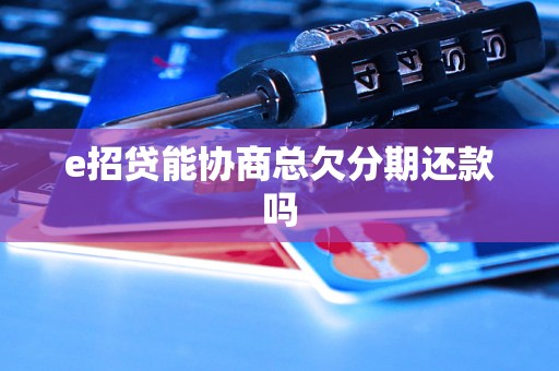 e招贷能协商总欠分期还款吗