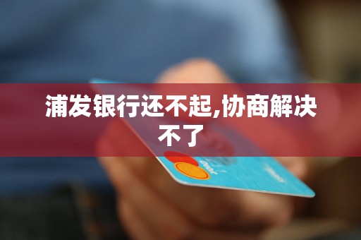 浦发银行还不起,协商解决不了 浦发银行还不起,协商解决不了