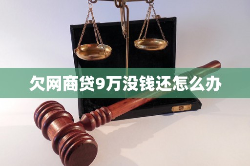 欠网商贷9万没钱还怎么办
