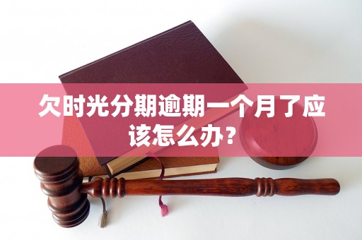 欠时光分期逾期一个月了应该怎么办？