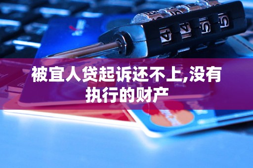 被宜人贷起诉还不上,没有执行的财产