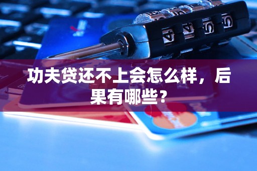功夫贷还不上会怎么样，后果有哪些？