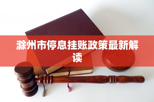 滁州市停息挂账政策最新解读 滁州市停息挂账政策最新解读