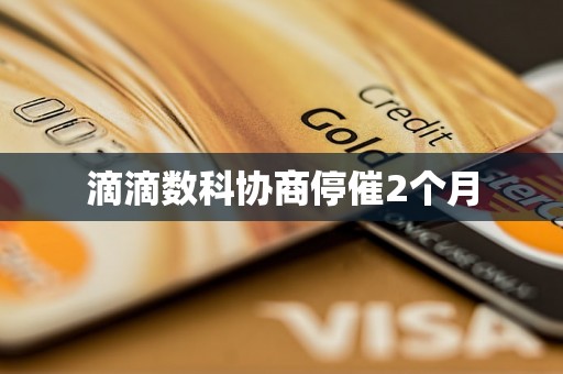 滴滴数科协商停催2个月