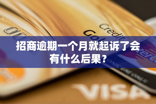 招商逾期一个月就起诉了会有什么后果? 招商逾期一个月就起诉了会有什么后果?