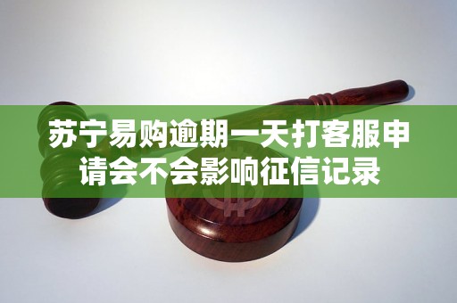 苏宁易购逾期一天打客服申请会不会影响征信记录