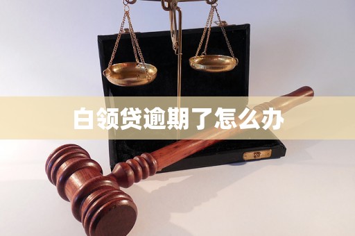 白领贷逾期了怎么办 白领贷逾期了怎么办