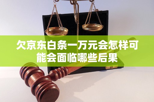 欠京东白条一万元会怎样可能会面临哪些后果