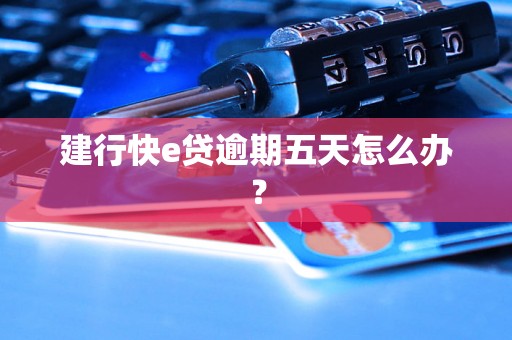 建行快e贷逾期五天怎么办？