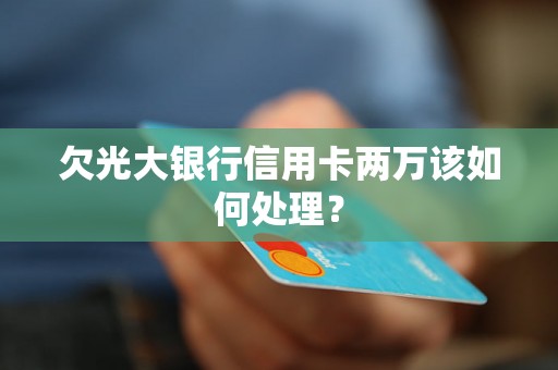 欠光大银行信用卡两万该如何处理? 欠光大银行信用卡两万该如何处理?