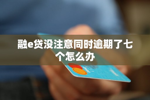 融e贷没注意同时逾期了七个怎么办 融e贷没注意同时逾期了七个怎么办