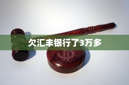 欠汇丰银行了3万多