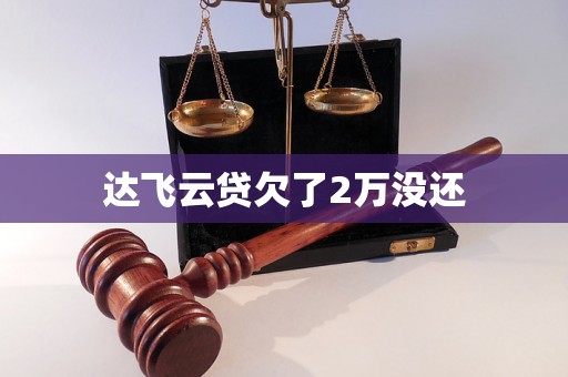达飞云贷欠了2万没还