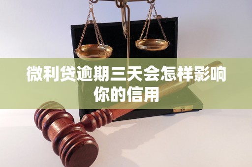 微利贷逾期三天会怎样影响你的信用
