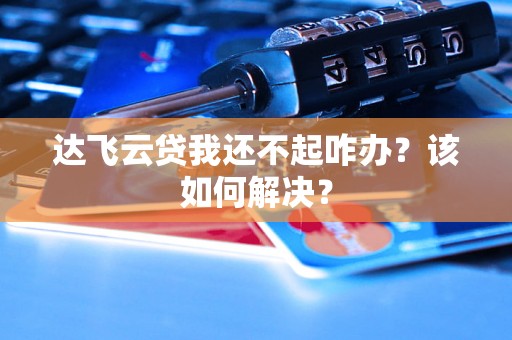 达飞云贷我还不起咋办？该如何解决？