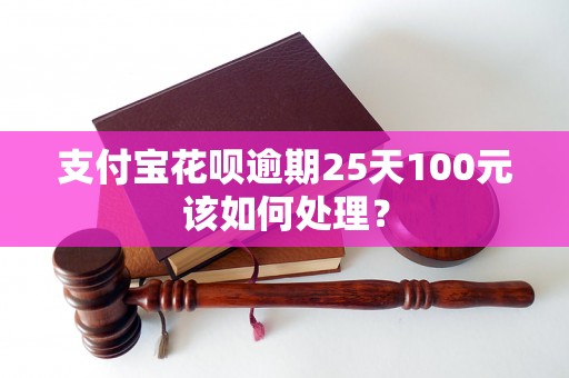 支付宝花呗逾期25天100元该如何处理？