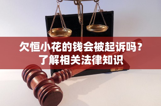 欠恒小花的钱会被起诉吗？了解相关法律知识