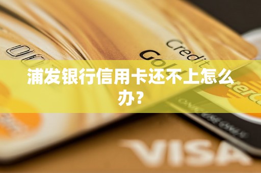 浦发银行信用卡还不上怎么办？