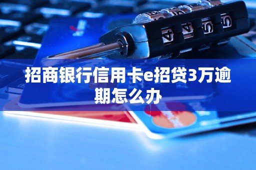 招商银行信用卡e招贷3万逾期怎么办