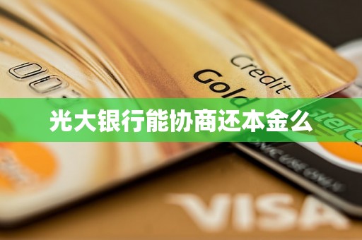光大银行能协商还本金么