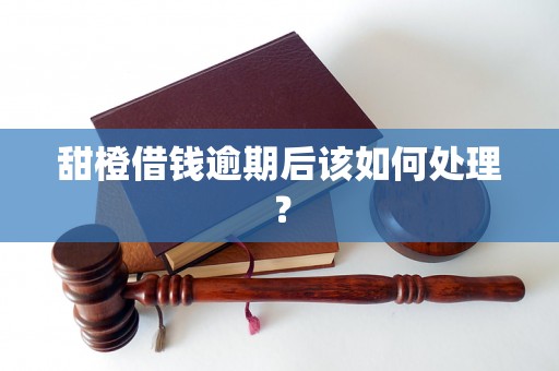 甜橙借钱逾期后该如何处理? 甜橙借钱逾期后该如何处理?