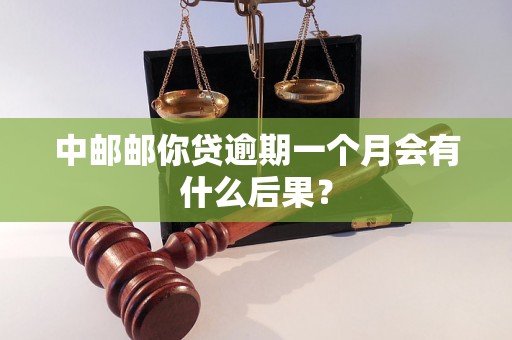 中邮邮你贷逾期一个月会有什么后果？