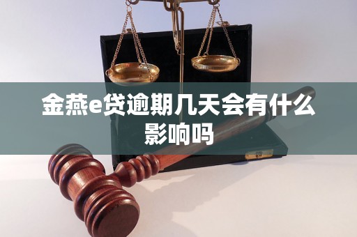 金燕e贷逾期几天会有什么影响吗