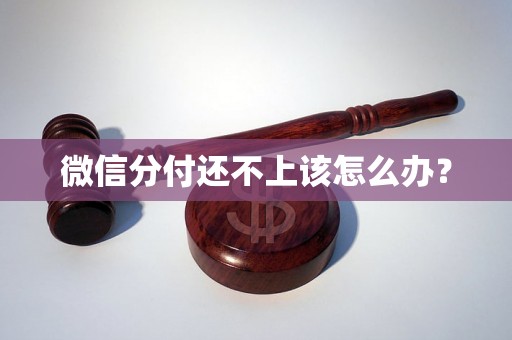微信分付还不上该怎么办? 微信分付还不上该怎么办?