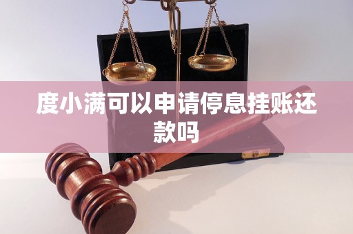 度小满可以申请停息挂账还款吗