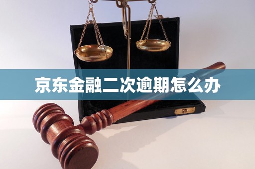 京东金融二次逾期怎么办