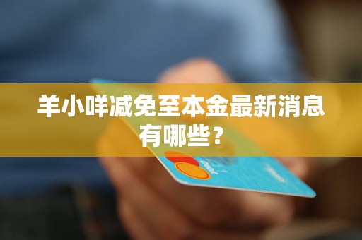 羊小咩减免至本金最新消息有哪些？