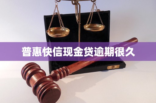 普惠快信现金贷逾期很久