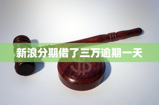 新浪分期借了三万逾期一天