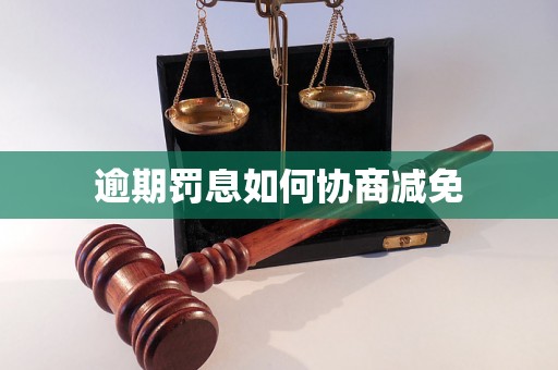 逾期罚息如何协商减免