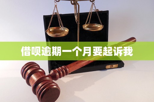 借呗逾期一个月要起诉我