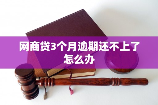 网商贷3个月逾期还不上了怎么办