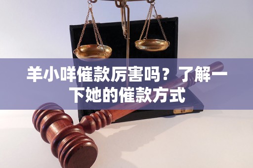 羊小咩催款厉害吗？了解一下她的催款方式