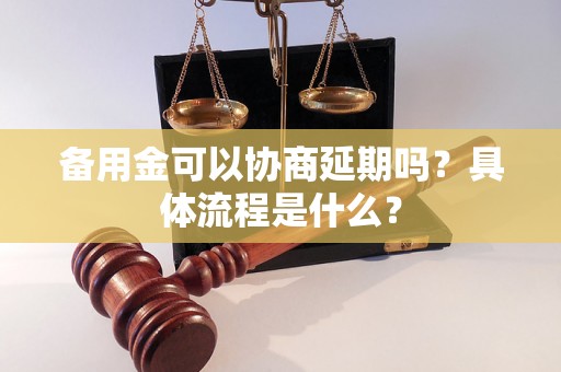 备用金可以协商延期吗？具体流程是什么？