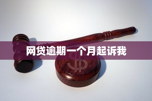 网贷逾期一个月起诉我 网贷逾期一个月起诉我