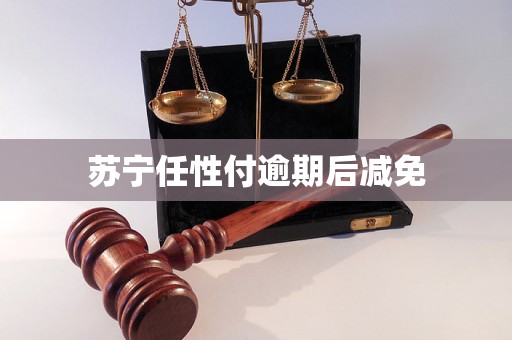苏宁任性付逾期后减免