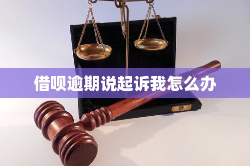 借呗逾期说起诉我怎么办