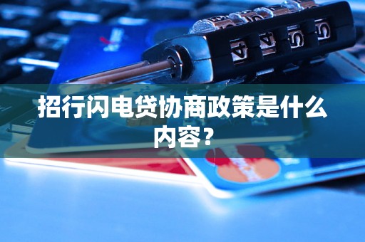 招行闪电贷协商政策是什么内容？
