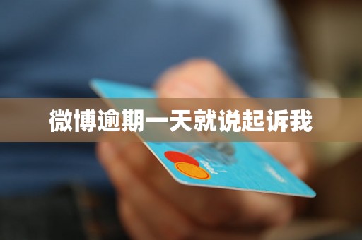 微博逾期一天就说起诉我
